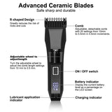 Men's Cordless Beard Trimmer with 20 Length Settings