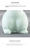 NNEOBA Artistic Rabbit Statue Tea Table - Light Green Round Side Table for Home Decor