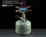 NNEOBA Adjustable Mini Camping Gas Stove Silver
