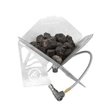 NNEOBA Antarcti Mini Gas Fire Pit Windproof Stainless Steel Heater Silver