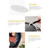 NNEOBA 13-Inch Round Charcoal Grill Portable Tabletop BBQ Smoker Silver
