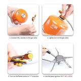 NNEOBA Titanium Blade 2 Camping Gas Stove Silver