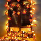4.5m 30 LED Maple Leaf String Lights, Warm White