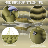 NNEOBA Double Self-Inflating Sleeping Pad Pillows Green