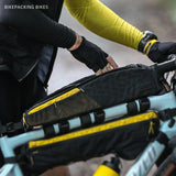 NNEOBA Large Water-Resistant Top Tube Bike 2.1L Extra-Long Frame Bag Yellow