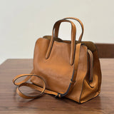 Women's Genuine Leather Crossbody Tote Bag