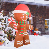 NNEOBA 2.2m LED-Lit Gingerbread Man Inflatable