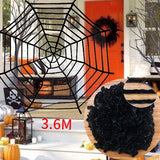 200cm  weighs only 0.100 kg Extra Large Plush Black Spider Outdoor Home Bar Party Haunted House Horror Props Halloween Decoration