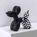 NNEOBA Chic Plaid Balloon Dog Ornament