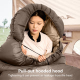 NNEOBA XL Winter Sleeping Bag Lightweight Wide Long Outdoor Camping
