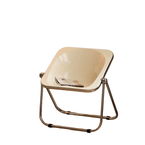 NNEOBA Modern Foldable Acrylic Leisure Chair - White