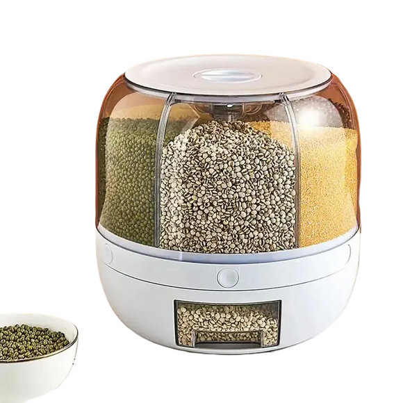 NNEOBA Rotating Rice Beans Grain Storage Container