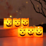 6-Piece Halloween LED Candle Lights – Battery-Powered