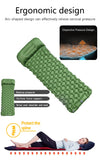 NNEOBA Inflatable Camping Mattress with Pillow  Built-In Pump Air Green
