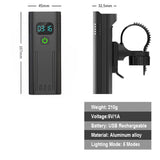 NNEOBA 4800 Lumen USB Bike Light Set Black