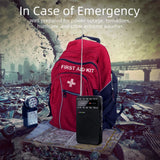 NNEOBA Mini Portable Radio Headphone Jack Black