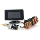 NNEOBA 3 in 1 LCD Gauge Oil Temperature Water Temperature And Voltmeter Black