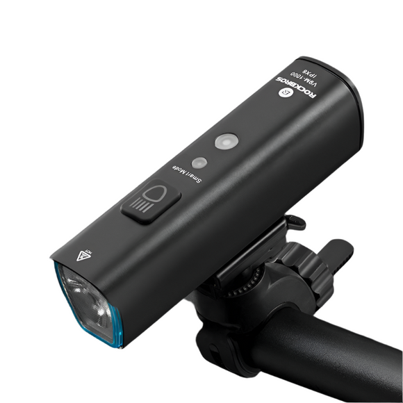NNEOBA 1000LM Smart Bike Headlight Vibration Light Sensing Black