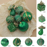 Dark Green Flocked Christmas Ball Ornament
