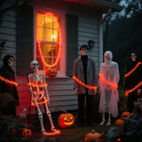 2M Halloween Plastic Chain Lights Orange 8 Modes