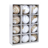 12PCS Silk Foam Christmas Ball Ornament Set