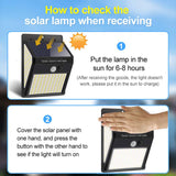 NNEOBA 4 Pcs 3Mode Waterproof 230 LED Solar Motion Sensor Lights