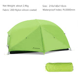 NNEOBA 2-Person Double-Layer Camping Tent Waterproof Backpacking  Green