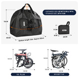 NNEOBA 20-Inch Waterproof Bike Carrying Bag PU Storage Bag Black