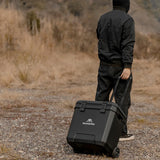 NNEOBA 36L Portable Outdoor Refrigerator Box with Trolley Wheels Black