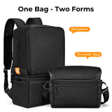 NNEOBA 22L 2-in-1 Camera Backpack Sling Bag Black