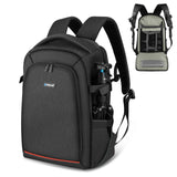 NNEOBA Dual Shoulder Camera Backpack with Rain Cover Black