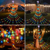1pcs 5-Pointed Star Waterfall String Lights 2M Multicolor USB powered