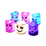 6-Piece Halloween LED Ghost Pumpkin Candle Lights Lamps