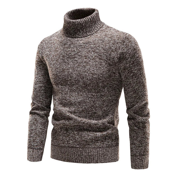 NNEOBA Men's Fleece Turtleneck Pullover Sweater Slim Fit