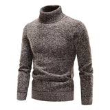 NNEOBA Men's Fleece Turtleneck Pullover Sweater Slim Fit