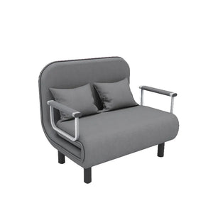 NNEOBA 65CM Grey Simple Folding Sofa Bed - Easy Assembly & Durable Comfort