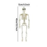 Happy Halloween Humanoid Skeleton Decorations – 2PCS Plastic Skeleton Props for Haunted House, Home, Bedroom, Balcony & Party Décor