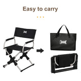 NNEOBA Foldable Aluminum Portable Camping Seat 100kg Capacity Black