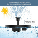 NNEOBA Mini Solar Water Fountain Pool Pond Waterfall Fountain Garden Decoration Outdoor Bird Bath Solar Powered Fountain Floating Water