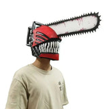 Denji Anime Cosplay Latex Mask – Saw-Inspired Helmet