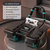 NNEOBA Six-Wheel Abdominal Exercise Roller Automatic Rebound Black