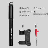 NNEOBA Mini High-Pressure Bike Pump 150 PSI Portable Hand Air Inflator Black