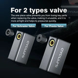 NNEOBA A3 Mini Electric Bicycle Air Pump Cordless Aluminum Inflator Grey