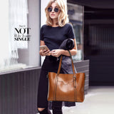 NNEOBA Vintage Leather Shoulder Handbag
