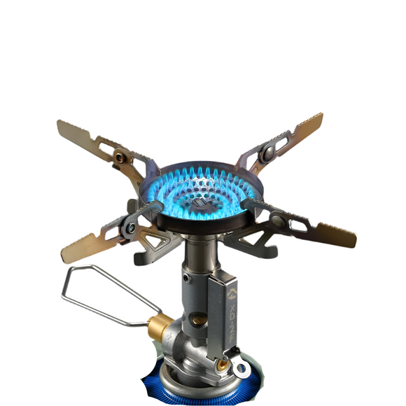 NNEOBA Mini Adjustable Camping Gas Stove Cookout Burner Silver