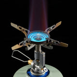 NNEOBA Mini Adjustable Camping Gas Stove Cookout Burner Silver