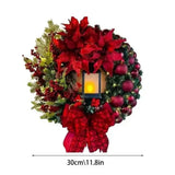 30CM LED Christmas Wreath with Red Berries