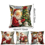 Christmas Throw Pillow Cover Set of 4 Decorative Pillowcases