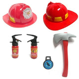 Kids' Firefighter Cosplay Costume Set with Red Hat