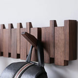 NNEOBA Wall-Mounted Black Walnut Coat Rack